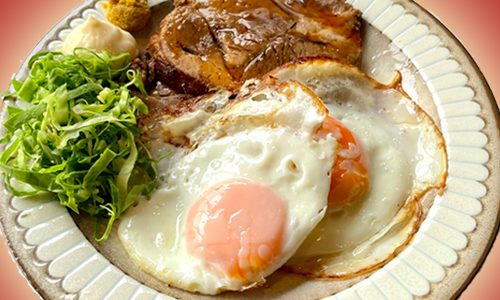 チャーシューエッグ定食